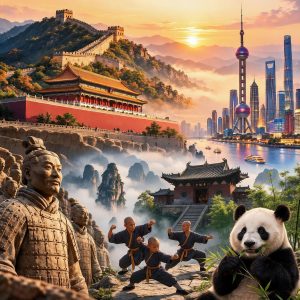 12D11N · The first dream group tours in China · In-depth tour of Beijing + Luoyang + Xi'an + Chengdu + Chongqing + Shanghai: Explore the Imperial City, Shaolin Kongfu, see pandas, and tour Shanghai